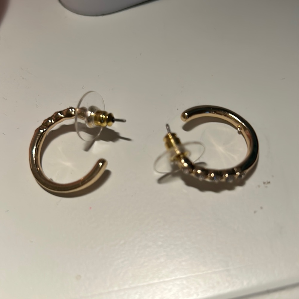 Gold hoop earrings